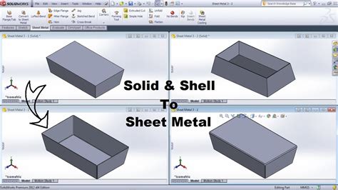 convert to sheet metal|solid work to sheet metal conversion.